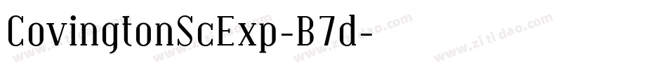 CovingtonScExp-B7d字体转换