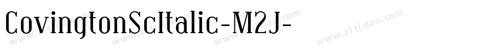 CovingtonScItalic-M2J字体转换