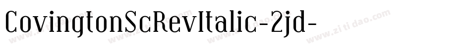 CovingtonScRevItalic-2jd字体转换