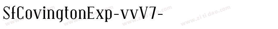 SfCovingtonExp-vvV7字体转换 SfCovingtonExp-vvV7字体转换