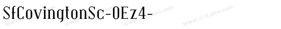 SfCovingtonSc-OEz4字体转换 SfCovingtonSc-OEz4字体转换