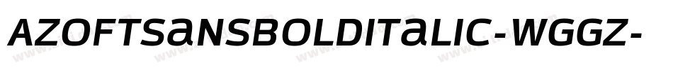 AzoftsansBolditalic-wggz字体转换