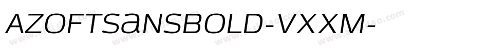 AzoftsansBold-vXXM字体转换