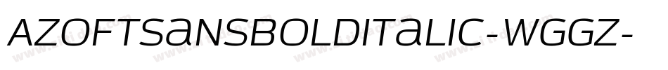 AzoftsansBolditalic-wggz字体转换