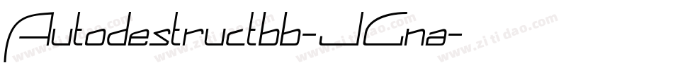 Autodestructbb-JGna字体转换
