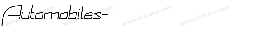 Automobiles字体转换