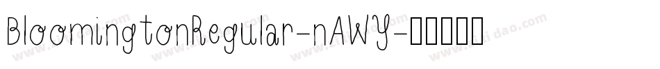 BloomingtonRegular-nAWY字体转换