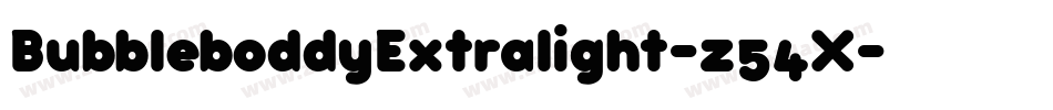 BubbleboddyExtralight-z54X字体转换