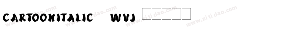 CartoonItalic-8WVJ字体转换