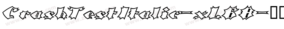 CrashTestItalic-xL68字体转换