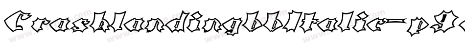 CrashlandingbbItalic-p9dK字体转换