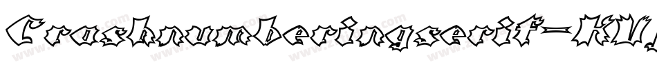 Crashnumberingserif-KVjW字体转换
