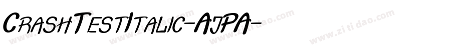 CrashTestItalic-AjPA字体转换
