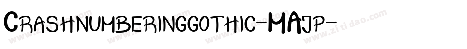 Crashnumberinggothic-MAjp字体转换