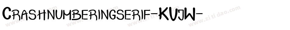 Crashnumberingserif-KVjW字体转换