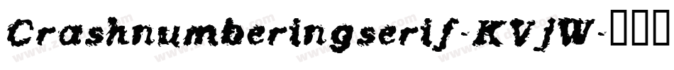 Crashnumberingserif-KVjW字体转换
