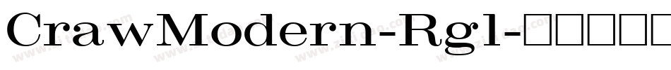 CrawModern-Rgl字体转换