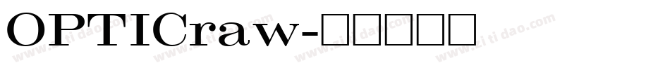 OPTICraw字体转换
