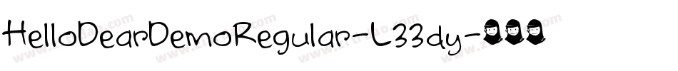 HelloDearDemoRegular-L33dy字体转换