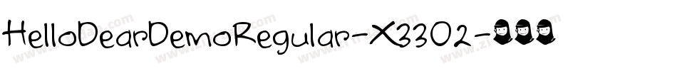 HelloDearDemoRegular-X33O2字体转换
