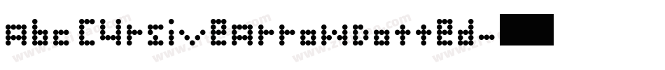 AbcCursiveArrowDotted字体转换