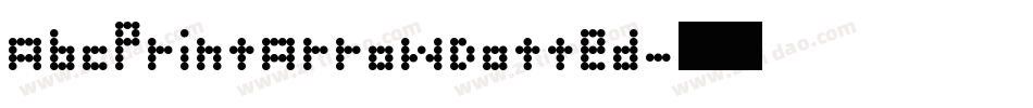 AbcPrintArrowDotted字体转换