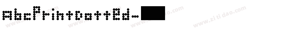AbcPrintDotted字体转换