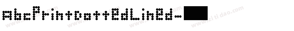 AbcPrintDottedLined字体转换