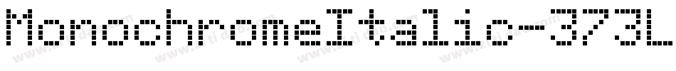 MonochromeItalic-373L字体转换