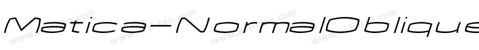 Matica-NormalOblique字体转换