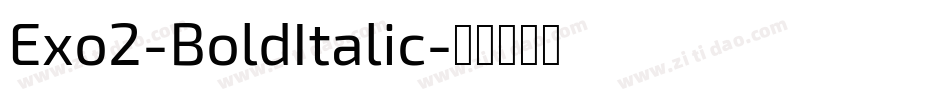 Exo2-BoldItalic字体转换