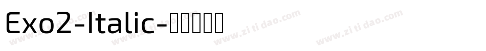 Exo2-Italic字体转换