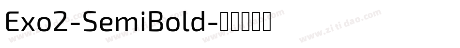 Exo2-SemiBold字体转换