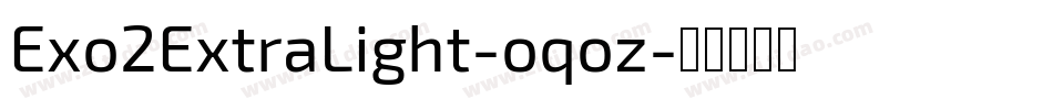 Exo2ExtraLight-oqoz字体转换