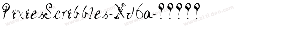PixiesScribbles-Xd6a字体转换