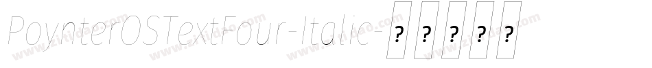 PoynterOSTextFour-Italic字体转换