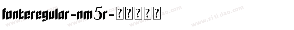 FonteRegular-nm5R字体转换