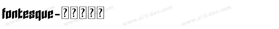 Fontesque字体转换