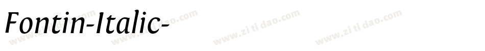 Fontin-Italic字体转换