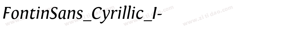 FontinSans_Cyrillic_I字体转换