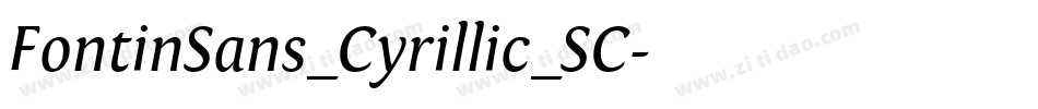 FontinSans_Cyrillic_SC字体转换