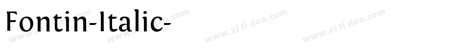 Fontin-Italic字体转换