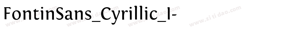 FontinSans_Cyrillic_I字体转换