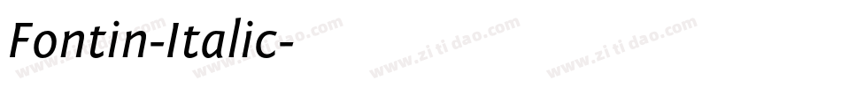 Fontin-Italic字体转换