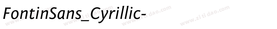FontinSans_Cyrillic字体转换