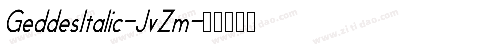 GeddesItalic-JvZm字体转换