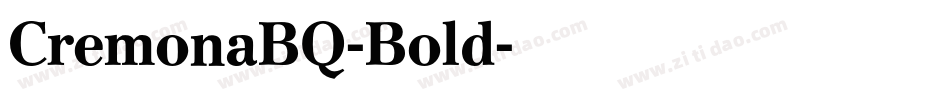 CremonaBQ-Bold字体转换