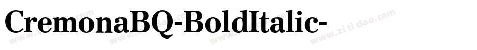 CremonaBQ-BoldItalic字体转换