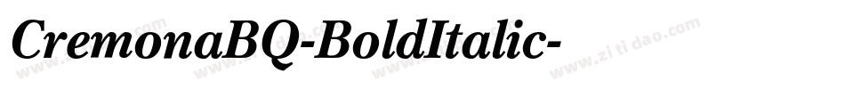 CremonaBQ-BoldItalic字体转换