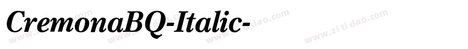 CremonaBQ-Italic字体转换